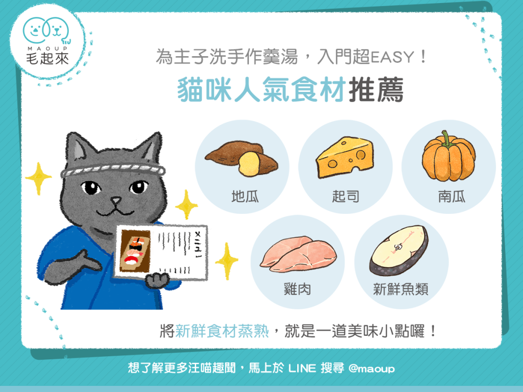 【鮮食烹飪秘訣】貓咪最愛 5 大人氣食材～鮮食入門超EASY！